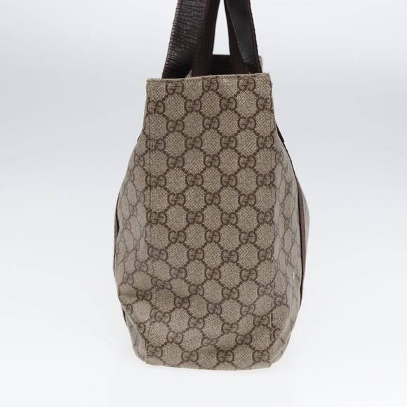 GUCCI GG Supreme Tote Bag PVC Leather Beige Brown Auth mr434 - Picture 3 of 16